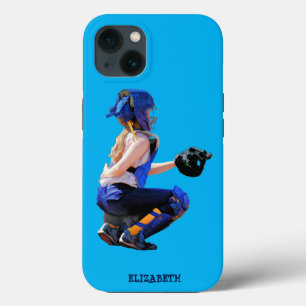 Softbal Catcher En Stadion Schildering iPhone 13 Hoesje