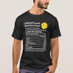 Softbal Coach Voedingswaarde Etiket Softbal Coach T-shirt