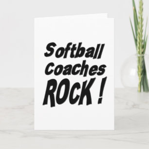 Softbal Coaches Rock! Wenskaart Kaart