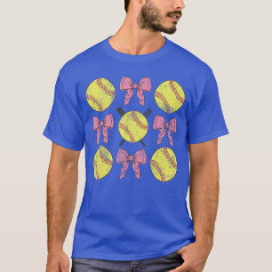 Softbal Coquette Boog Game Day Softbal Liefhebber T-shirt