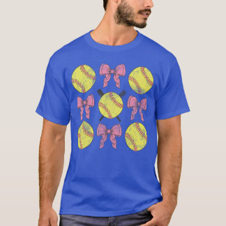Softbal Coquette Boog Game Day Softbal Liefhebber T-shirt