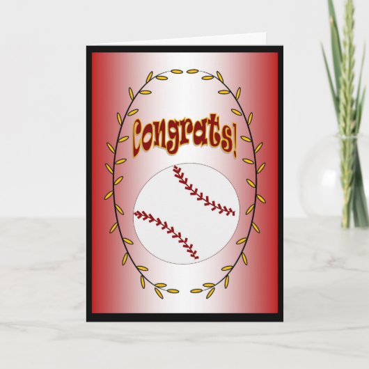 Softbal - Gefeliciteerd! Kaart (Voorkant)