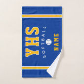 Softbal icoon, aangepaste naam & school, teamcadea handdoek (Handdoek)