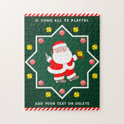 Softbal Kerstcadeaus Legpuzzel (Verticaal)