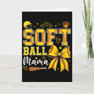 Softbal Mama Coquette Boog Softbal Moeder Moederda Kaart