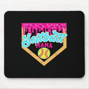 Softbal Mama Drip Grappige Speldag Softbal Ijs Muismat