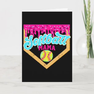 Softbal Mama Drip Grappige Speldag Softbal IJscre Kaart