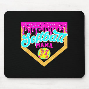 Softbal Mama Drip Ijs Druppelend Speldag Zacht Muismat