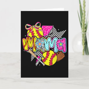 Softbal Mama Moeder Softbal Game Day Sfeer Moederd Kaart