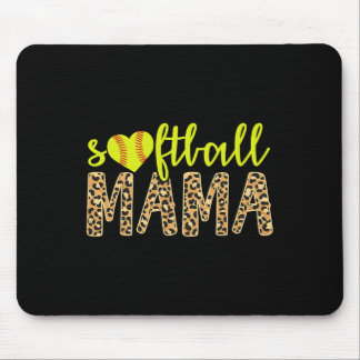 Softbal mama schattige cheeta Moederdag sport Muismat