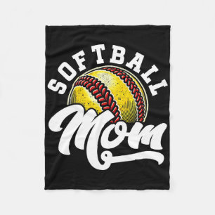 Softbal Mama Softbal Catcher Werper Mama Wedstrijd Fleece Deken