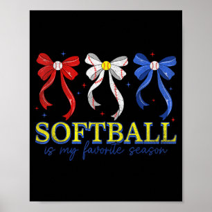 Softbal mama voor dames moeder meisjes moeder' poster