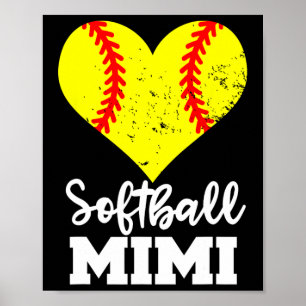 Softbal Mimi Grappige Softbal Speler Mimi Poster