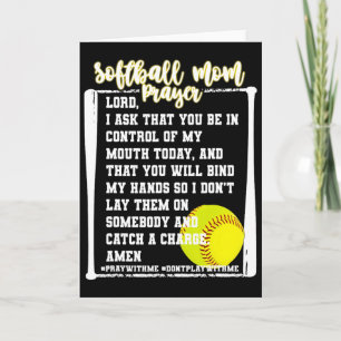 Softbal Moeder Gebed Game Day Honkbal Christelijk  Kaart