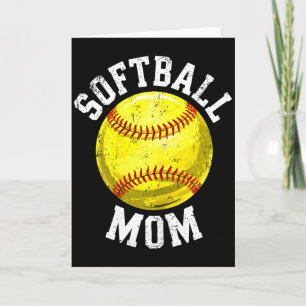 Softbal Moeder T-shirt Vrouwen Softbal Liefhebber Kaart