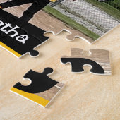 Softbal of Baseball 3 Foto Jigsaw Puzzel Geel (Zijkant)