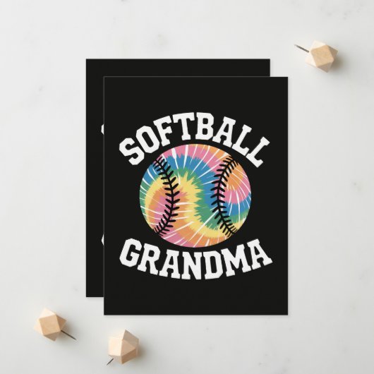 Softbal oma aankondiging (Voorkant / Achterkant in situ)