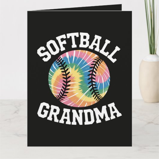 Softbal oma bedankkaart (Voorkant)