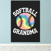 Softbal oma canvas afdruk (Insitu (Houten vloer))