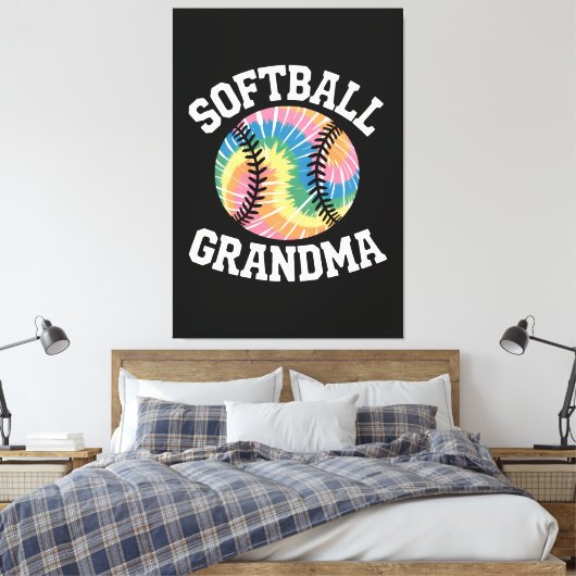 Softbal oma canvas afdruk (Insitu (Slaapkamer))