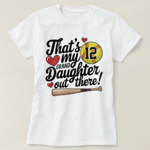 Softbal oma Dat is mijn kleindochter Custom T-shirt