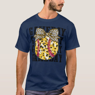 Softbal op speeldag Bow familie T-shirt