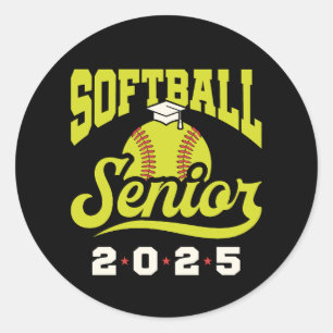 Softbal Senior Klasse van 2025 Ronde Sticker