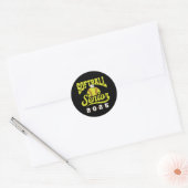 Softbal Senior Klasse van 2025 Ronde Sticker (Envelop)