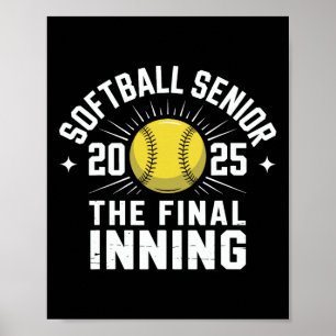 Softbal Senior Night Senior Cl van 2025 Afstuderen Poster