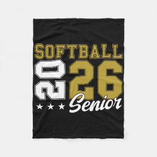 Softbal Senior Night Softbal Senior 2026 Afgestude Fleece Deken