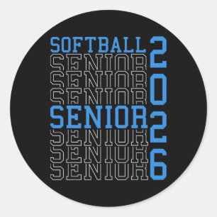 Softbal Senior Night Softbal Senior 2026 Afstudere Ronde Sticker