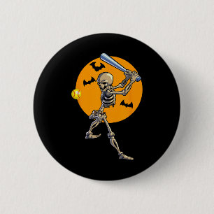 Softbal Skelet Halloween Vrouwen Meisjes Softbal H Ronde Button 5,7 Cm