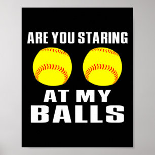 Softbal, Softbalspeler Softbal Liefhebber Staar A Poster