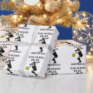 Softbal Speler Coach Sport Feest Cadeaupapier