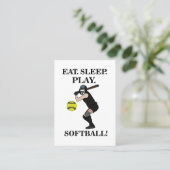 Softbal Sport Coach Trainer Visitekaartje (Staand voorkant)