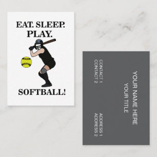 Softbal Sport Coach Trainer Visitekaartje
