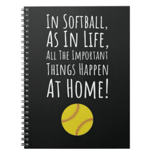 Softbal Team Gift Ideeën Fastpitch Speler Meisje Notitieboek
