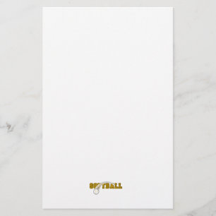 softbal tekst bal zwenking ontwerp briefpapier