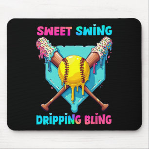 Softbal thuisplaatdrip voor meisjes jongens ijs  muismat