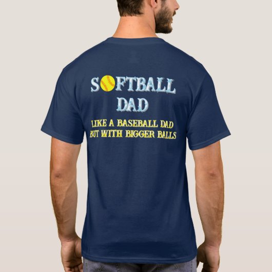 Softbal vader T-shirt (Achterkant)