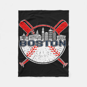 Softbal Vintage Boston Honkbal Voor Mannen En Vrou Fleece Deken