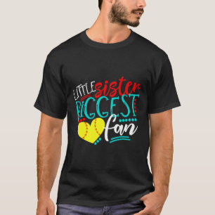 Softbal-zusje grootste fan t-shirt