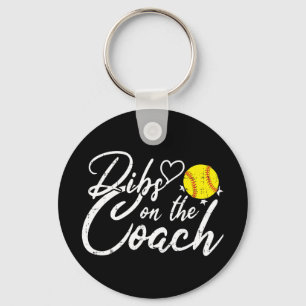 Softbalcoach Vrouw Dibs op de Coach Sleutelhanger