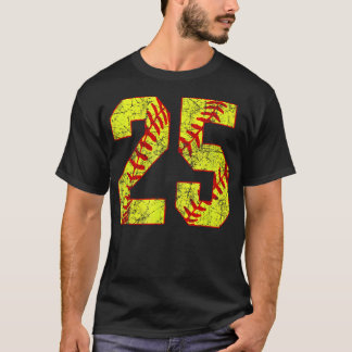Softball 25 Fast Pitch Love Softball Moeder Favori T-shirt