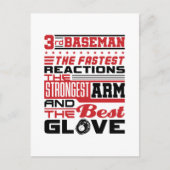 Softball 3rd Baseman Third Base Player Briefkaart (Voorkant)