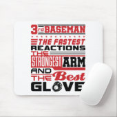 Softball 3rd Baseman Third Base Player Muismat (Met muis)