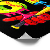 Softball 67 Ice Cream Drip Six Seven Boys Funny Ch Poster (Hoek)