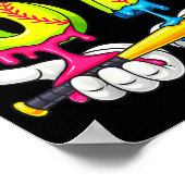 Softball 67 Ice Cream Drip Six Seven Boys Funny Me Poster (Hoek)