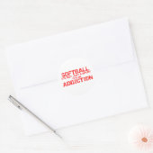 Softball Addiction Ronde Sticker (Envelop)