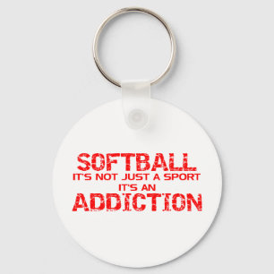 Softball Addiction Sleutelhanger